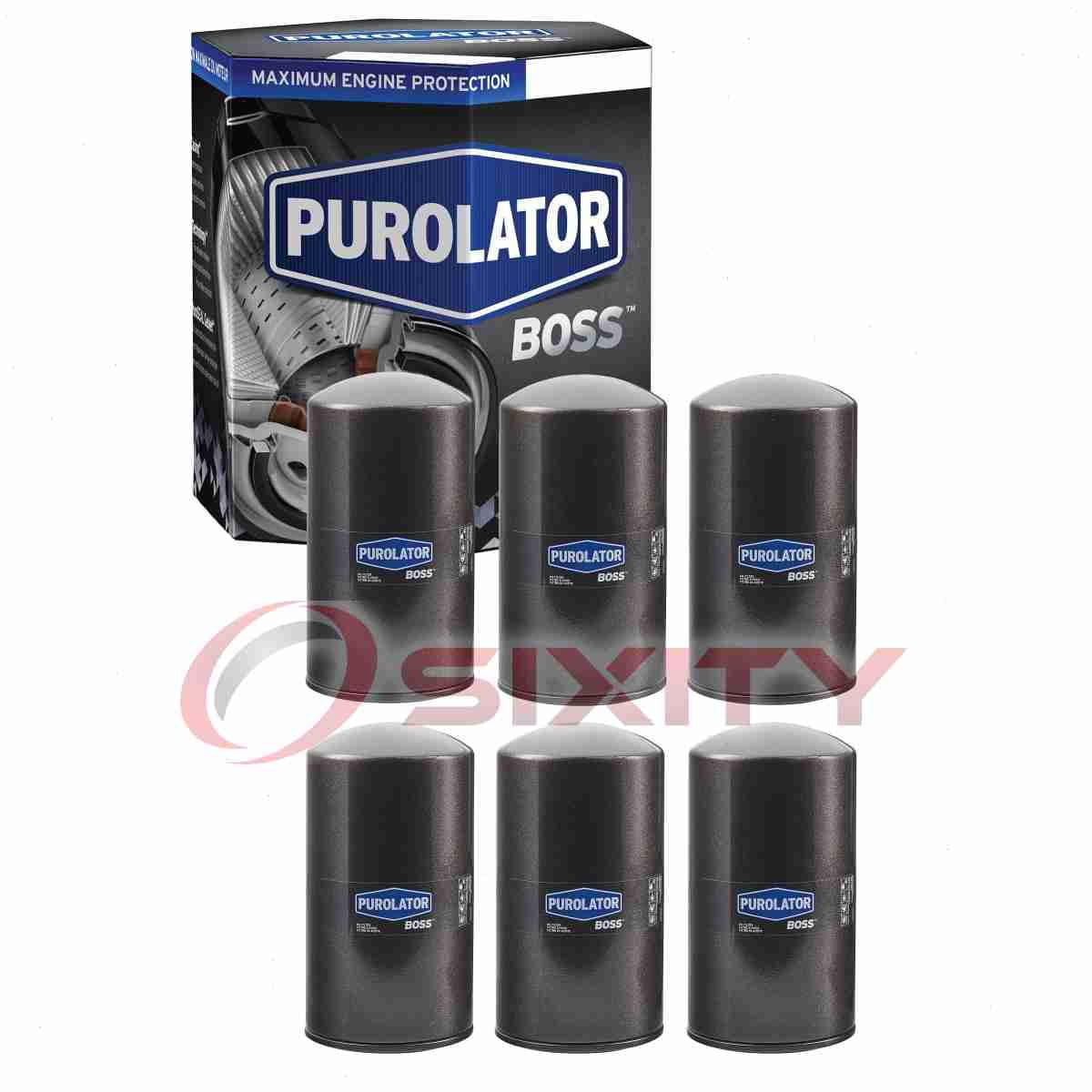 6 pc Purolator BOSS PBL44872 Engine Oil Filters for Oil Change Lubricant Filters Fits select: 1999-2003 FORD F350, 1999-2003 FORD F250