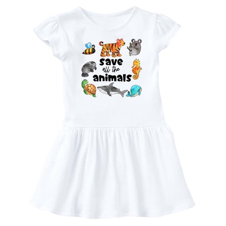 

Inktastic Save All the Animals- Cute Gift Baby Girl Dress