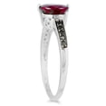 thumbnail image 2 of SZUL Women's 2.00 Carat Ruby and Black Diamond Ring in 10K White Gold, 2 of 3