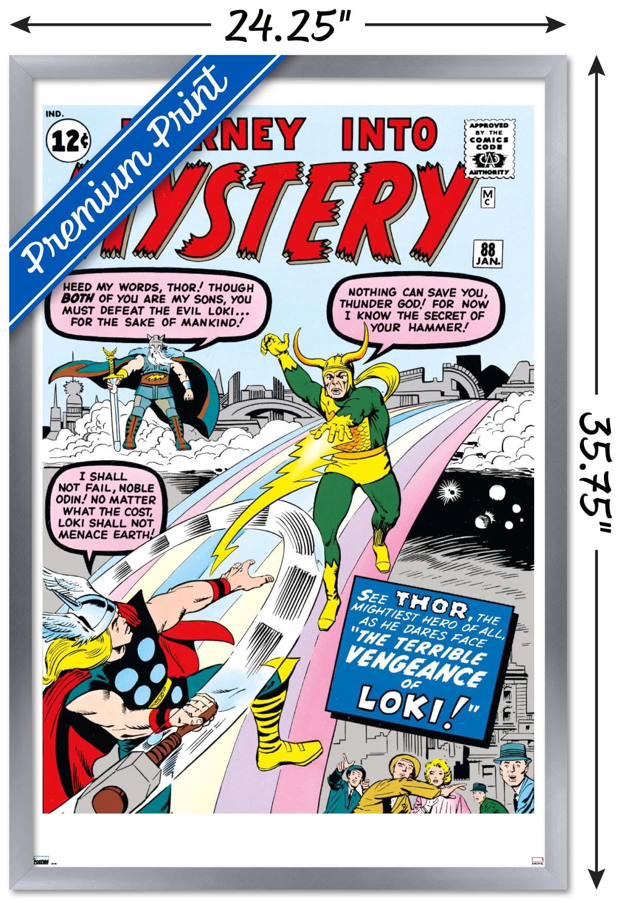 Marvel Comics - Loki - Journey Into Mystery #88 Wall Poster, 22.375" x 34", Framed