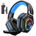 thumbnail image 1 of Auriculares inalámbricos para gaming Ozeino 2.4GHz RGB con micrófono, 40 h, 1 of 7