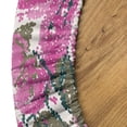 thumbnail image 5 of Ambesonne Floral Fitted Round Tablecloth, Dots Flowers Leaves Nature, 45"- 56" Diameter, Pink and Pale Almond Green, 5 of 5