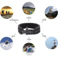 thumbnail image 4 of Pulsera de supervivencia YONGSHENG 550 libras cadena para la muñeca con ajuste ligero de 3 tamaños grillete negro de acero inoxidable, 4 of 5