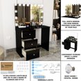 thumbnail image 2 of Boahaus Amelia Vanity Desk (Black), 2 of 5