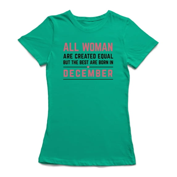 All Woman Are Created EqualBut The Best Are Born In December Women's T-shirt