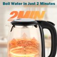 thumbnail image 2 of Electric Kettle, 1.7L Glass Water Boiler Tea Kettle with LED Indicator Light, Auto Shut-Off & Boil-Dry Protection,1500W, 2 of 7
