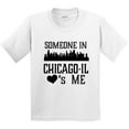 thumbnail image 3 of Inktastic Chicago Illinois Someone Loves Me Skyline Youth T-Shirt, 3 of 5