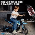 thumbnail image 5 of Qaba Kids Motorcycle, 24V Electric Dirt Bike with 250W Motor, Up to 9.9 MPH, 12" Inflatable Tires and Rear Suspension, for 8-12 Years Old, Blue, 5 of 10