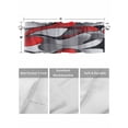 thumbnail image 4 of Valances for Windows Black Red Abstract Rod Pocket Cafe Window Treatments Valance Curtains for Kitchen Bathroom Laundry Basement Windows 56"x16", 4 of 9