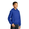 thumbnail image 4 of Port & Company Youth Fan Favorite Fleece Pullover Hooded Sweatshirt-XS (True Royal), 4 of 6
