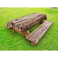 thumbnail image 1 of Wooden Outdoor Tablecloth, Vintage Barn Shed Floor Wall Planks Sepia Art Old Natural Plywood Lodge Image Print, Decorative Washable Fabric Picnic Table Cloth, 58 X 84 Inches,Grey Brown, by Ambesonne, 1 of 2