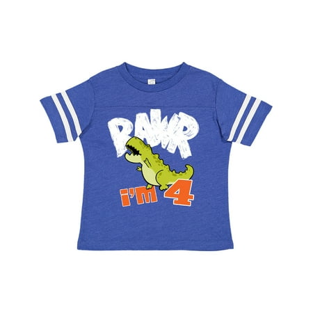 

Inktastic RAWR I m 4! Baby Tyranosaurus Rex Gift Toddler Boy or Toddler Girl T-Shirt