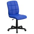 thumbnail image 1 of Mid-Back Blue Quilted Vinyl Swivel Task Chair, 1 of 9