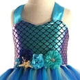 thumbnail image 3 of HAWEE Mermaid Princess Costume Tutu Dress for Girls with Headband Purse Halloween Birthday Party Gifts Dress Up Clothes, 3 of 5