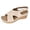 Beige, variant on Slingabck Wedge Sandals for Women Hollow out Leather Peep Toe Orthopedic Walking Shoes Fashion Wedges Heels Brown Size 9.5