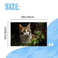 thumbnail image 2 of BaHomeck placemats Set of 4 Calico Cat With Green Eyes Sitting In The Grass Cotton Linen rectangle Placemats for Kitchen Dining Table Indoor,Outdoor,18*12inch, 2 of 4