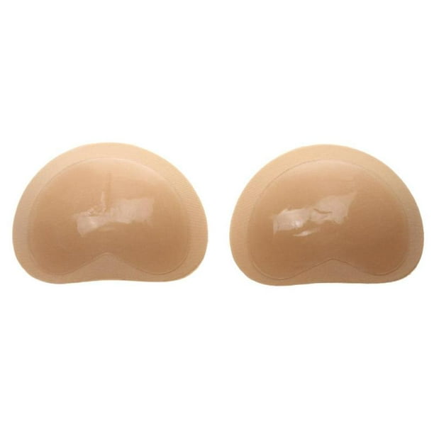 Pair Self-Adhesive Silicone Enhancer Breast Pad Bra Insert Push Up Bra Pads  Nude 