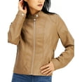 thumbnail image 4 of Jou Jou Juniors Faux-leather Jacket Truffle XXlarge, Beige, 4 of 4