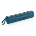 thumbnail image 1 of Estuche de cuero FloreceBien, estuche de cuero hecho a mano con cremallera, estuche de almacenamiento de papelería de gran capacidad, azul, 1 of 5