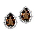 thumbnail image 2 of Tommaso Design� Pear Shape 10x7mm Genuine Smoky Quartz Earrings, 2 of 9
