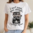 thumbnail image 2 of Funny Grumpy Cat Graphic T-Shirt, Unisex Classic Fit Cotton Tee, S-4XL, 2 of 9