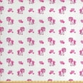 thumbnail image 1 of Love Upholstery Fabric by the Yard, Pink Hearts and Pony Horse Girls Design Toy Animal Cartoon, Decorative Fabric for DIY and Home Accents, Hot Pink White by Ambesonne, 1 of 4