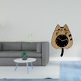 thumbnail image 2 of Reloj de pared decorativo con diseño de gato, diseño de enredaderas colgantes, fabricado en madera, estilo moderno, de PVC, acrílico, ligero y fácil d, 2 of 8