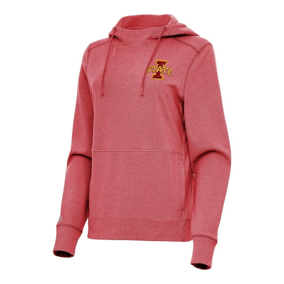 Women's Antigua Cardinal Iowa State Cyclones Justice Pullover Hoodie