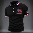 thumbnail image 2 of xunjiayanmaoyi Men's 9/11 25th Annv Polo Shirt Never Forget Loose Fit Patriotic Graphic Knit Blnd S-3XL Multicolor 1Pc First Responder Vet Daily Casual Memorial Wear, 2 of 5