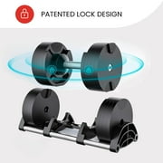 NUOBELL Adjustable Dumbbells Pair 5-80 lbs : the Adjustable Dumbbell Set to Replace 16 Sets of Dumbbells. Add Nuobell Dumbbells 80lb and Free Weights to Your Home Gym. Just Twist the Handle to Adjust