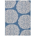 thumbnail image 2 of Safavieh Courtyard Lyall Geometric Indoor/Outdoor Area Rug, Blue/Ivory, 5'5" x 7'7", 2 of 8