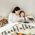 thumbnail image 4 of Castle Fairy Autumn Fall Harvest Pumpkin 7-Piece Twin Bedding Sets for Girls Boys Teens,Black Truck Bedding Comforter Set,Thanksgiving Day Breathable Sheet Sets,Ultra Soft Home Decor, 4 of 8