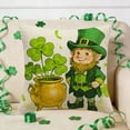 thumbnail image 4 of St. Patrick's Day Pillow Cover 18x18 Inch, Decorative Shamrock Throw Pillow Case for Couch Bed, 4 of 6