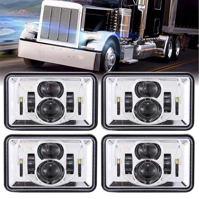 Faros LED BICYACO 4x6 pulgadas 60W impermeables IP67