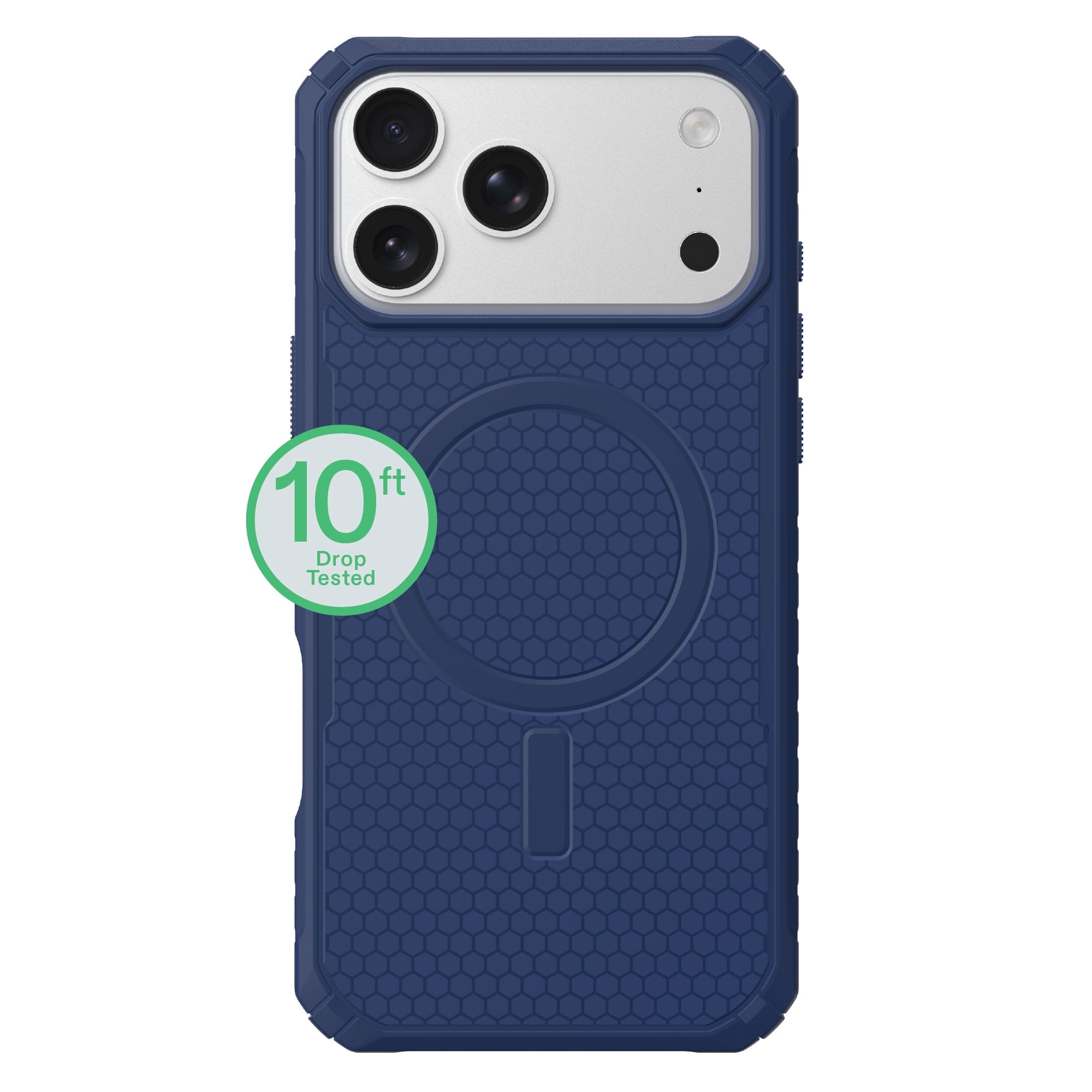 onn Honeycomb Dual-Layer Phone Case for iPhone 18 Pro / 17 Pro, MagSafe Compatible - Blue