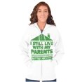 thumbnail image 3 of Live With Parents Slacker Funny Unisex Fleece Graphic Zip Up Hoodie Brisco Brands 4X, 3 of 5
