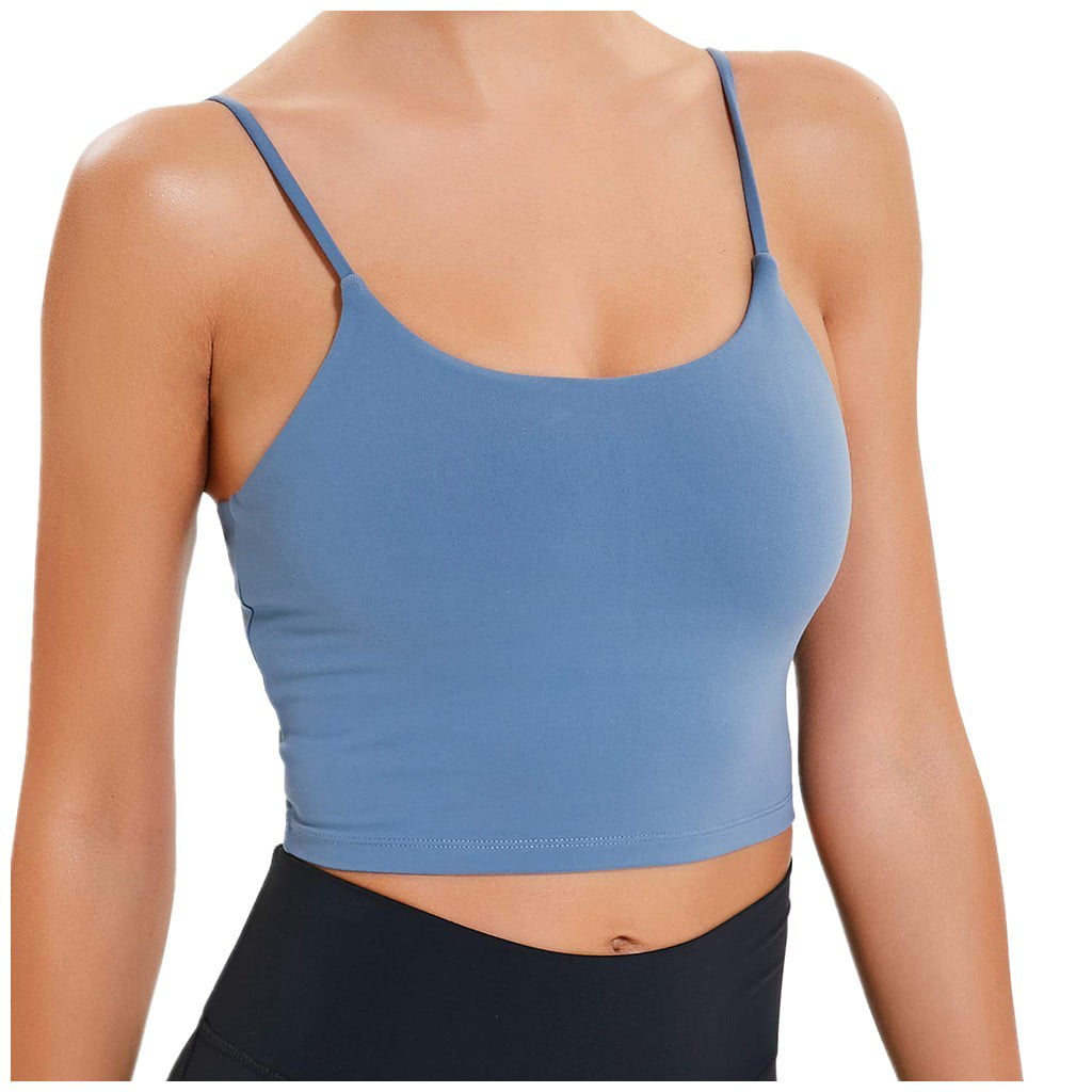 Sports Bra for Women Yoga Workout High Impact Front Close Tank Tops  Adjustable Straps Support Cross Back Bra, Light Blue, 4X-Large : Buy Online  at Best Price in KSA - Souq is
