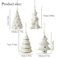 thumbnail image 3 of HCTSHG Lighted Ceramic Christmas Tree, White Tabletop Xmas Figurines with Lights, Holiday Decor for Home, White Christmas Themed Decorations, 3 of 9
