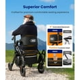 thumbnail image 4 of VOCIC Black 4-Wheel Rollator Walker with Foldable Seat & Wheels, Transport Chair & Brakes, 300 lb Limit, 4 of 9