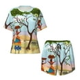 thumbnail image 4 of Lsque African Women Women's Short-Sleeved Pajama Set - 2 Piece Soft and Lightweight Sleepwear Set-Medium, 4 of 9