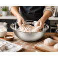 thumbnail image 5 of YBM Home Stainless Steel Mixing Bowl 11.87 inches Diameter - Silver, 5 Quart, 5 of 6