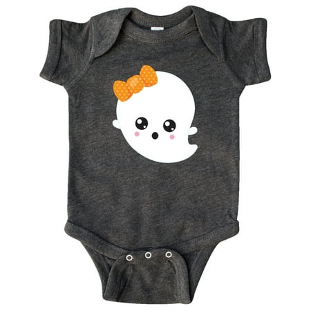 

Inktastic Cute Ghost Ghost Wearing Ribbon Halloween Gift Baby Girl Bodysuit