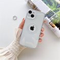 thumbnail image 1 of Funda de teléfono con agujero de logotipo chapado en oro de lujo para iPhone 14 13 12 Pro Max 11 XS 7 8 Plus, protección de cámara con logotipo transparente de silicona suave Tan Jianjun unisex, 1 of 2
