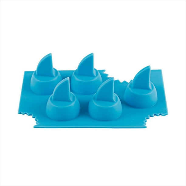 Bandeja de Hielo con Forma de Aleta de Tiburón de Silicona para Congelador, Molde de Gelatina de Aleta de Tiburón DIY, Moldes de Hielo para Amantes de los Tiburones, Regalo 1 Pieza