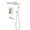 8#Brushed Nickel, variant on DUOSONG 6 Inch Rain Shower Head With Handheld Shower Head Bathroom Rain Shower System Chrome ABS Bath & Faucets Freestanding Tub Faucets