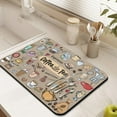 thumbnail image 4 of Coffee Bar Mat Accessories for Countertop Super Absorbent Anti-Slip Silicone Flower Dish Drying Mats for Kitchen Counter Draining Pad Decor Gift Fit Coffee Maker Coffee Pot Espresso Machine 24inx18in, 4 of 6