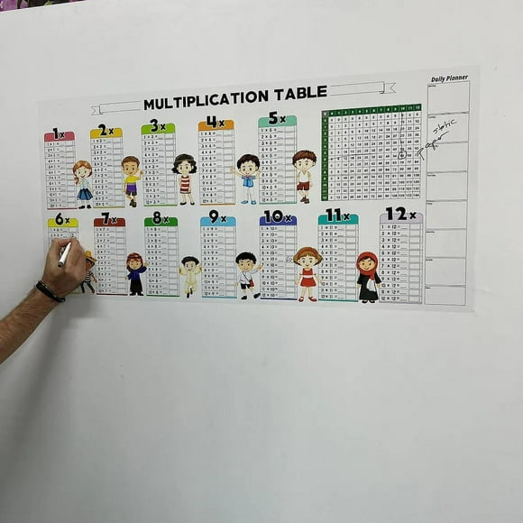Runquan Dry Erase Multiplication Chart Learn The Times Table for Kids Classroom Home
