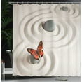 thumbnail image 3 of Ambesonne Butterfly Shower Curtain, Rocks Serenity, 69"Wx84"L, Beige Orange, 3 of 4