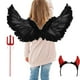 thumbnail image 4 of Conjunto de sombreros de tenedor triangular con plumas de Halloween, moda ligera, accesorio de disfraz decorativo para fiestas, festivales, Medio Hugo Ala de vestuario, 4 of 8