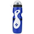 thumbnail image 3 of Botella de agua de 650 ml con soporte para portabidón para bicicletas de montaña (azul), 3 of 13